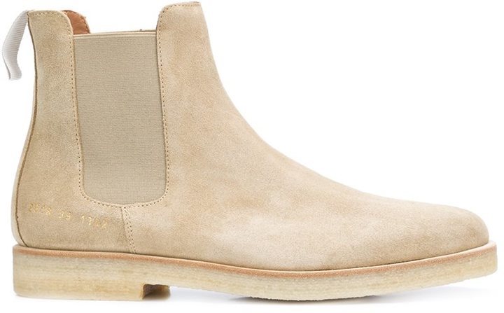 common projects chelsea boot tan suede