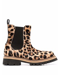 Moschino Leopard Print Chelsea Boots