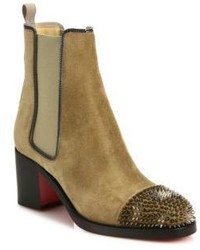 Christian Louboutin Otaboot 70 Spiked Suede Chelsea Booties