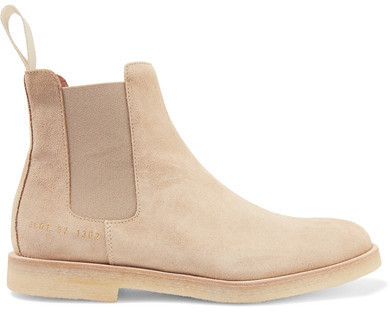 Common Suede Chelsea Boots Sand, $525 | NET-A-PORTER.COM Lookastic