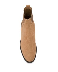 Tod's T Shaped Panel Suede Ankle Boots