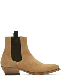 Marc Jacobs Tan Suede Chelsea Boots
