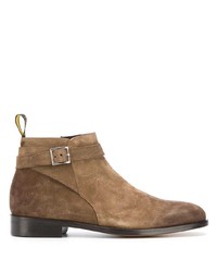 Doucal's Textured Buckled Ankle Boots