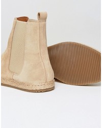 Zign Shoes Zign Suede Chelsea Boots With Espadrille Detail