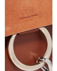 Chloé Faye Leather And Suede Clutch Tan