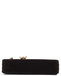 Jimmy Choo Jewelled Collection Celeste Buttons Suede Clutch