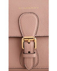 Burberry The Saddle Clutch In Grainy Leather And Bonded Suede