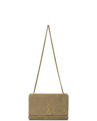 Saint Laurent Beige Medium Suede Kate Chain Bag