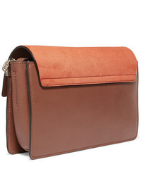 Chloé Faye Small Leather And Suede Shoulder Bag Tan