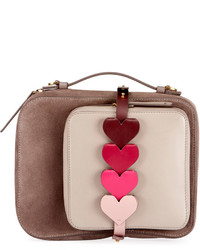 Anya Hindmarch The Stack Camera Bag With Heart Links Light Brown