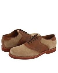 Florsheim Kennett Lace Up Casual Shoes Taupe Suede With Brown Leather