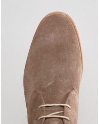 Hudson London Matteo Suede Desert Boots In Tan