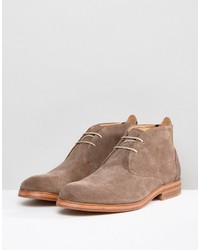 Hudson London Matteo Suede Desert Boots In Tan