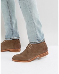 Hudson London Matteo Suede Desert Boots In Tan