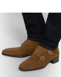 Tom Ford Sutherland Suede Monk Strap Boots