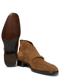 Tom Ford Sutherland Suede Monk Strap Boots