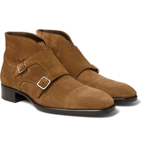 suede monk strap boots