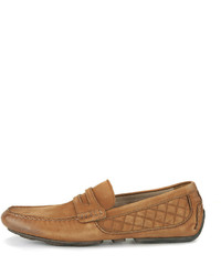 Andrew Marc New York Andrew Marc Metropolis Suede Penny Loafer Camel