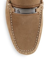 Calvin Klein Marcell Perforated Suede Driving Shoes