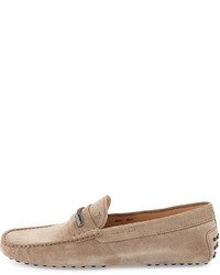 Tod's Gommini Suede Driving Shoe Tan