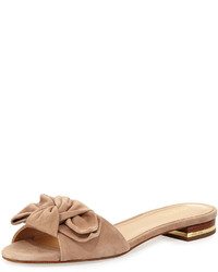 MICHAEL Michael Kors Michl Michl Kors Willa Suede Flat Slide Sandal