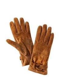 Merona Brown Suede Knotted Leather Gloves