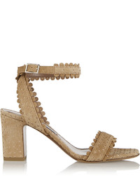 Tabitha Simmons Leticia Perforated Suede Sandals