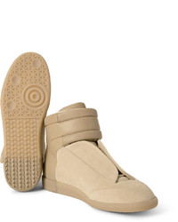 Maison Margiela Future Suede And Leather High Top Sneakers