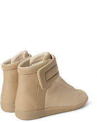 Maison Margiela Future Suede And Leather High Top Sneakers