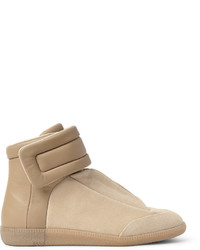 Maison Margiela Future Suede And Leather High Top Sneakers