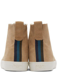 Paul Smith Jeans Tan Allegra High Top Sneakers
