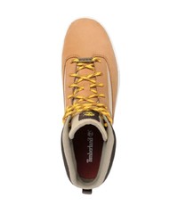 Timberland Logo Detail Lace Up High Top Sneakers