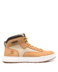 Timberland Logo Detail Lace Up High Top Sneakers