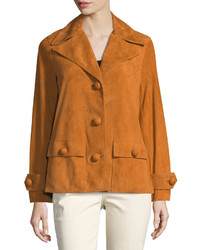 Tory Burch Holly Button Front Suede Jacket