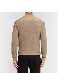 Tom Ford Suede Panelled Cashmere And Linen Blend Jacket
