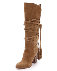 Michl Kors Collection Jessa Suede Wrap Boots