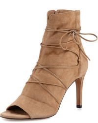 Vince Adisa Lace Up Open Toe Ankle Boot Sand
