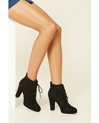 Forever 21 Faux Suede Ankle Booties