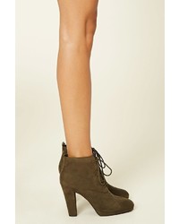 Forever 21 Faux Suede Ankle Booties