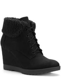 Dana Buchman Lace Up Wedge Ankle Booties