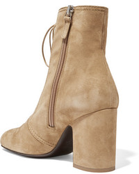 Laurence Dacade Milly Lace Up Suede Ankle Boots Sand