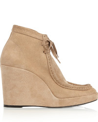 Balenciaga Suede Wedge Ankle Boots