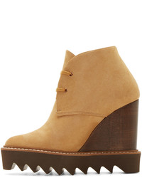 Stella McCartney Tan Suede Ankle Boots