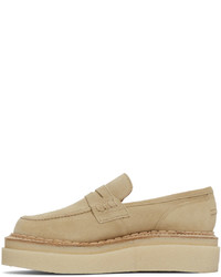 Sacai Beige Cox Edition Leather Loafers