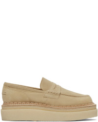 Sacai Beige Cox Edition Leather Loafers
