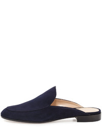 Gianvito Rossi Palau Notched Suede Mule