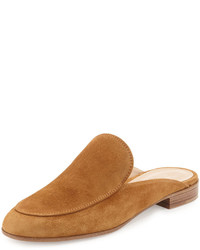 Gianvito Rossi Palau Notched Suede Mule