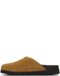 4SDESIGNS Tan Suede Sabot Loafers