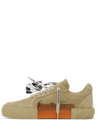 Off-White Beige Low Vulcanized Sneakers