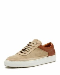 Frye Clyde Suede Leather Low Top Sneaker Taupe
